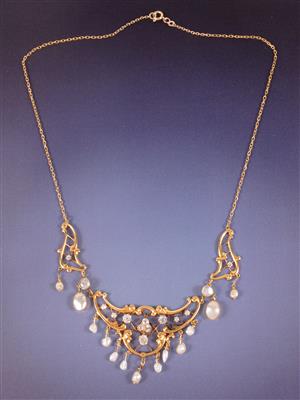 Brillant/Diamant/Kulturperlen Collier - Antiques, art and jewellery
