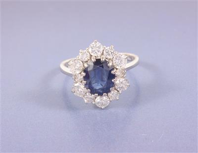 Brillant/Saphir-Ring - Antiques, art and jewellery