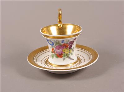 Biedermeier Sammeltasse mit Untertasse - Kunst, Antiquitäten und Schmuck