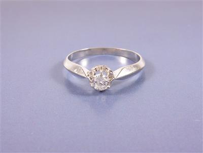 Brillantsolitär-Damenring ca.0,25 ct - Umění, starožitnosti, šperky