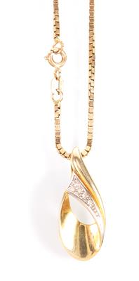 Diamantanhänger an Venezianer Halskette - Arte e antiquariato