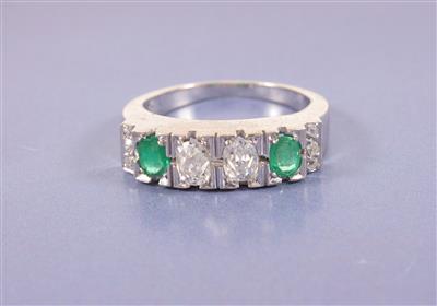 Diamant/Smaragd-Damenring - Gioielli