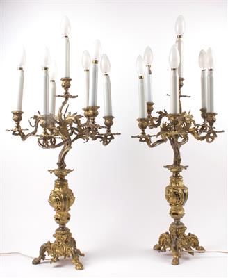 Paar Girandolen-Leuchter in spätbarockem Stil - Art and antiques