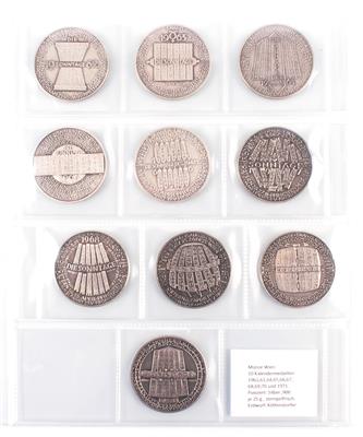 10 Kalendermünzen (Münze Wien) - Schmuck, Kunst & Antiquitäten