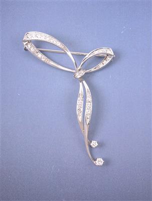 Brillant/Diamant-Maschenbrosche - Jewellery, antiques and art