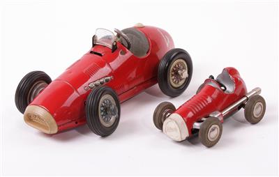 2 Rennwagen"Grand Prix-Racer Nr.1070, Micro Racer Nr.1042" - Klenoty, umění a starožitnosti