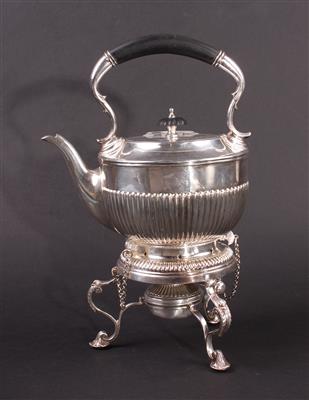 Englische Teekanne mit Rechaud - Schmuck, Kunst & Antiquitäten