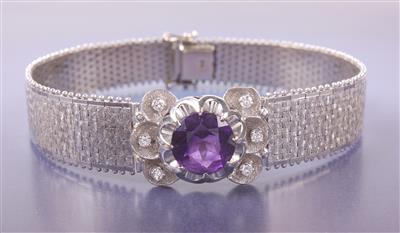 Brillant/Amethyst Armkette - Hodinky a klenoty