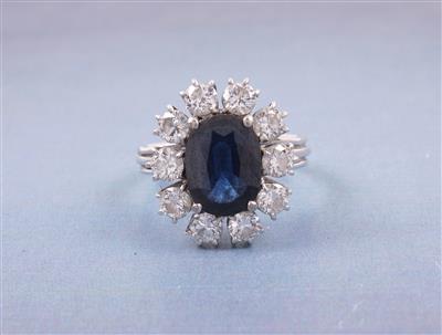 Brillant/Saphirring zus. ca. 1,5 ct - Uhren & Schmuck