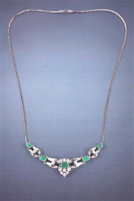 Brillantcollier zus. ca. 1,0 ct - Uhren & Schmuck