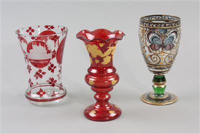 Vase/2 Trinkbecher - Schmuck, Kunst & Antiquitäten