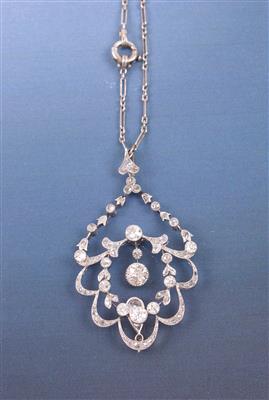 Altschliffbrillant/Diamant Anhänger zus. ca. 1,20 ct - Schmuck, Kunst & Antiquitäten