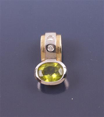 Brillant/Peridotanhänger - Schmuck, Kunst & Antiquitäten