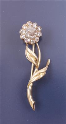 Diamant-Blütenbrosche - Jewellery, Works of Art and art
