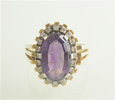 Amethyst Diamantring - Klenoty