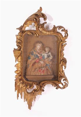 Devotionalien-Vitrine "Gottesmutter Maria mit Anna" - Schmuck, Kunst & Antiquitäten
