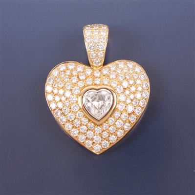 Brillant/Diamantanhänger zus. ca. 7,8 ct - Watches and jewellery