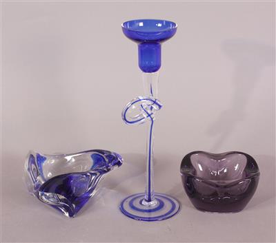 2 Zierschalen/ 1 Kerzenständer - Kunst & Antiquitäten