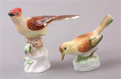 Vogelpaar, ungarisches Porzellan, Marke Herend, - Einfach tierisch