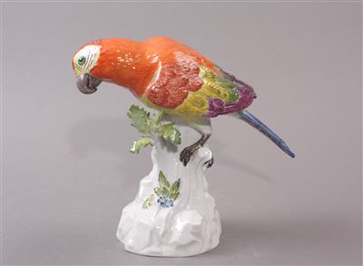 Papagei, deutsches Porzellan, Marke Meissen, - Porcelán, sklo a keramika