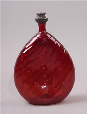Weinbrandflasche (sogen. Nabelflasche), 19. Jhdt., - Porcelán, sklo a keramika
