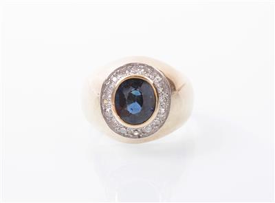 Diamant/Saphir-Ring - Klenoty, umění a starožitnosti