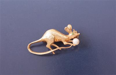 Brosche "Ratte" - Schmuck, Kunst & Antiquitäten