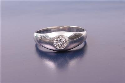 Brillantsolitär Herrenring 0,58 ct - Hodinky a šperky