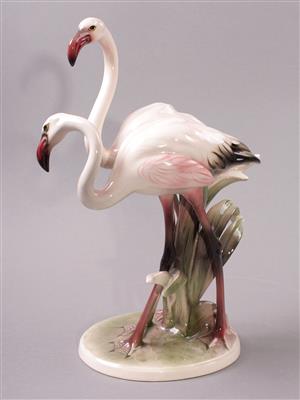 "Flamingopaar", Marke Keramos um 1930 - Jewellery, Works of Art and art