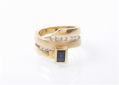 Brillant/Diamant/Saphir-Ring - Schmuck, Kunst & Antiquitäten