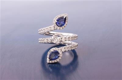 Brillant/Diamant/Saphir Damenring - Jewellery, Works of Art and art