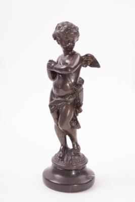"Amor", vollplastischer Bronzeguss, im Stile der Romantik, - Umění a starožitnosti