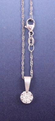 Brillantanhänger an Halskette - Schmuck & Uhren