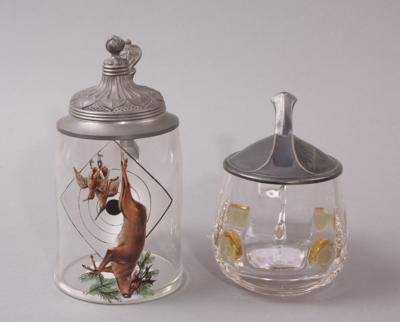 2 Krügerl, um 1900/20, - Porzellan, Glas und Keramik