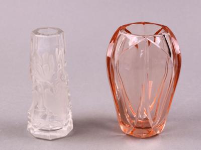 2 Miniaturvasen, um 1920/30, - Porcellana, vetro e ceramica