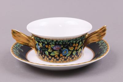 Zierschale mit Untersatz (Suppenschale), RosenthalPorzellan/Versace, - Porcelain, glass and ceramics
