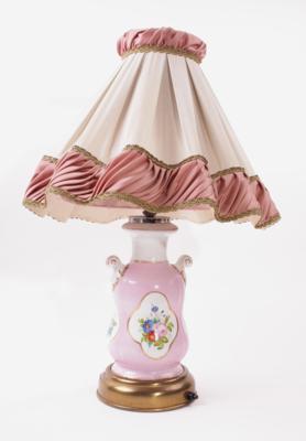Tischlampe, im Biedermeier-Charakter, - Florale Kunst