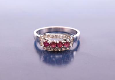 Brillant/Diamant/RubinDamenring - Jewellery, antiques and art
