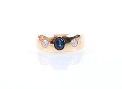 Brillant/Saphir-Ring - Jewellery, antiques and art