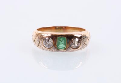 Brillant-Smaragd-Ring - Schmuck, Kunst, Antiquitäten & Technik