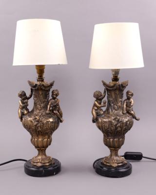 Paar Nachttischlampen in klassizistischem Stil, - Schmuck, Kunst & Antiquitäten