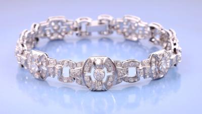 Brillant/Diamantarmkette zusammen ca. 3,50 ct - Schmuck und Uhren