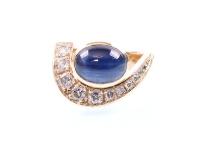 Brillant/Saphir-Damenring - Jewellery and watches