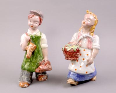 Figurenpaar "Blumenmädchen  &  Schuster", - Schmuck, Kunst & Antiquitäten