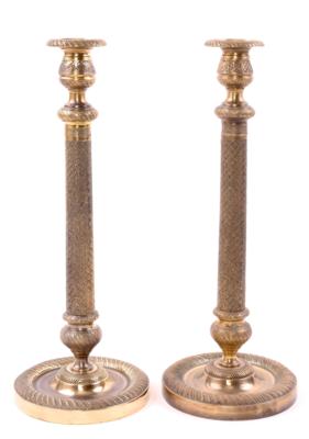 Paar Kerzenständer, in klassizistischem Stil, - Jewellery, antiques and art
