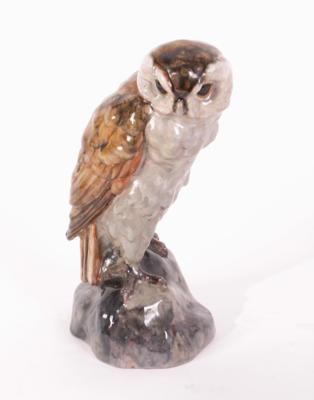 Tierfigur "Eule", Gmundner Keramik um 1917/23, - Jewellery, antiques and art