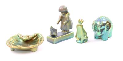 4 Figuren, ungarische Keramik, Marke Zsolnay/Pecs - Schmuck, Kunst & Antiquitäten