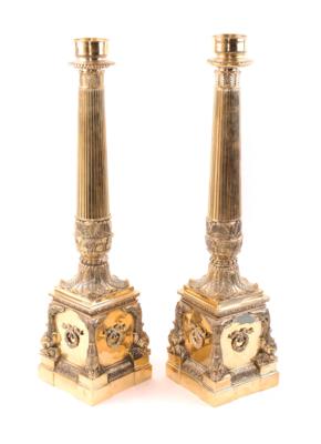 Paar Lampenfüße, in klassizistischem Stil, - Schmuck, Kunst & Antiquitäten