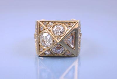 Brillant/Diamant-Ring zus. ca 6,50 ct - Klenoty, umění a starožitnosti