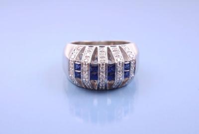 Brillant/Farbstein-Ring zus. ca. 0,65 ct - Jewellery, Works of Art and art